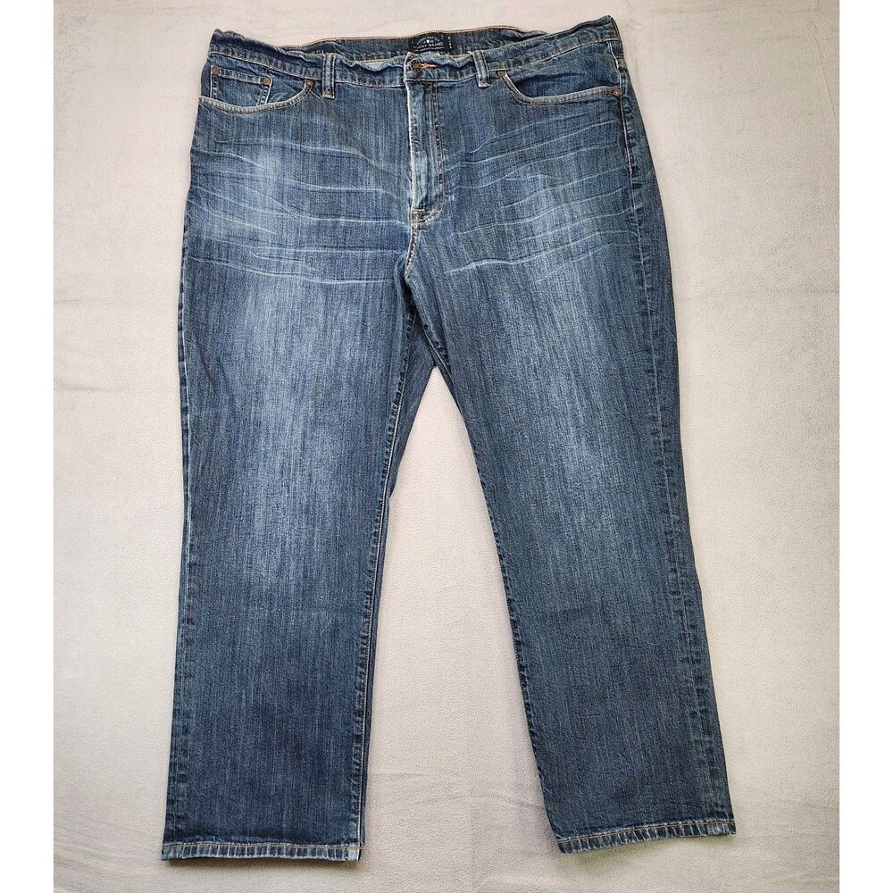Lucky Brand Athletic Fit Jeans Men's 46x30 Blue Dark Wash Denim Stretch